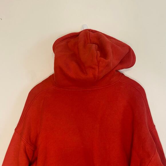 Good American Womens Red Boxy Oversized Hooded Sweatshirt Size Medium Large - Picture 11 of 16